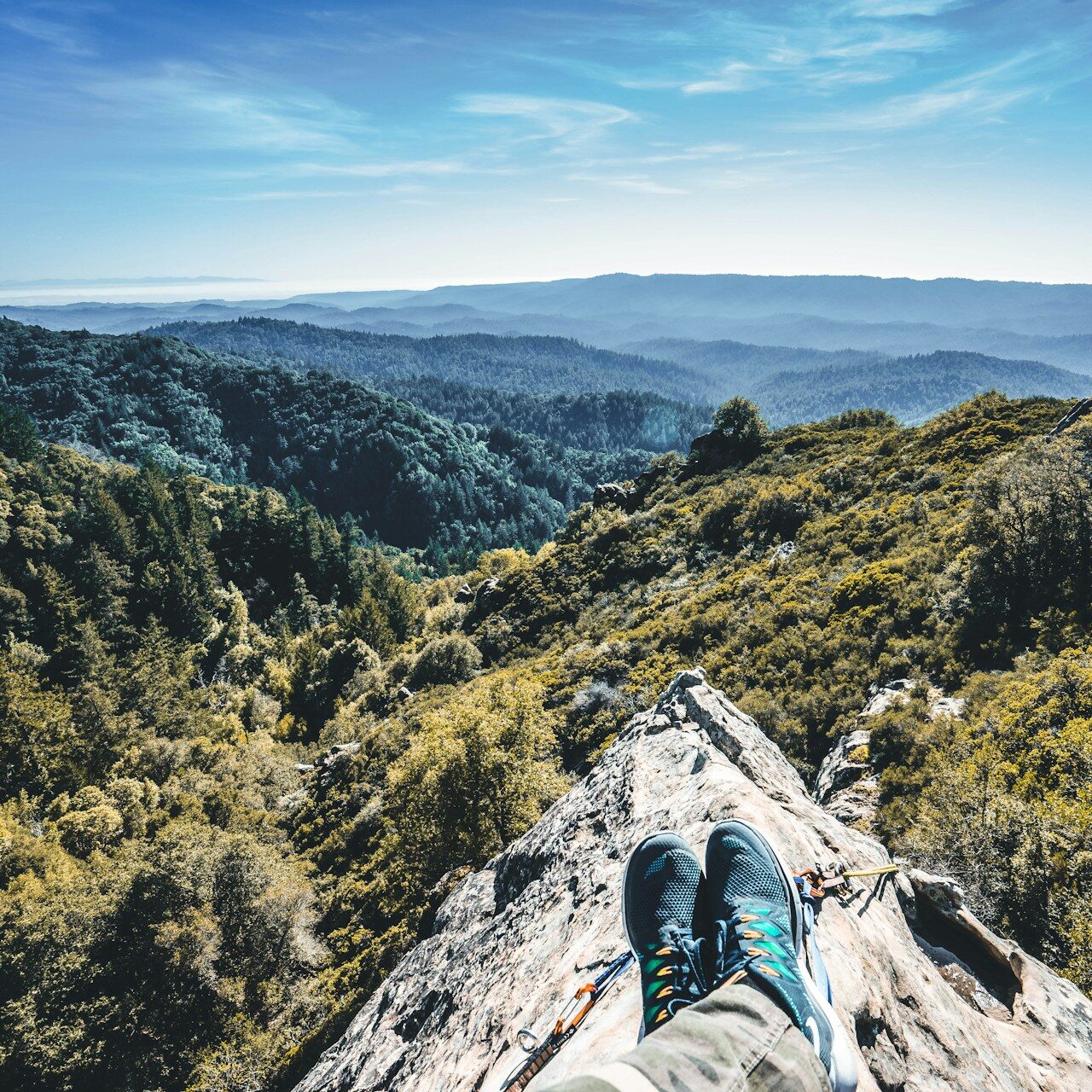 Mountaineer on a Ridge